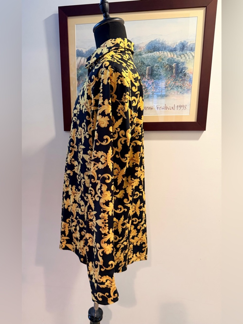 Daupanzees | men’s luxury print dress shirt. Size: XXL - Picture 8 of 16